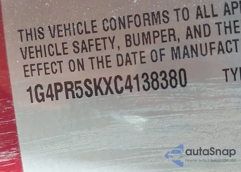 2012 Buick Verano Convenience Group from USA, damaged, VIN 1G4PR5SKXC4138380